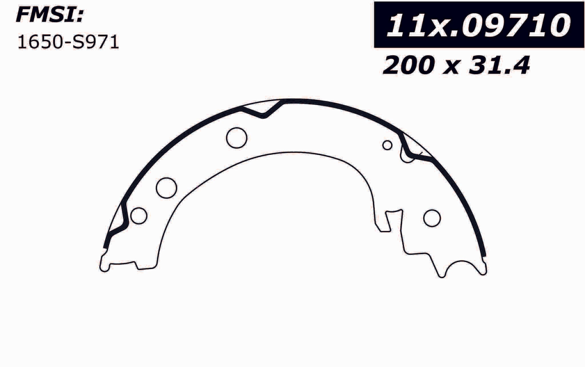 centric parts premium parking brake shoes  frsport 111.09710