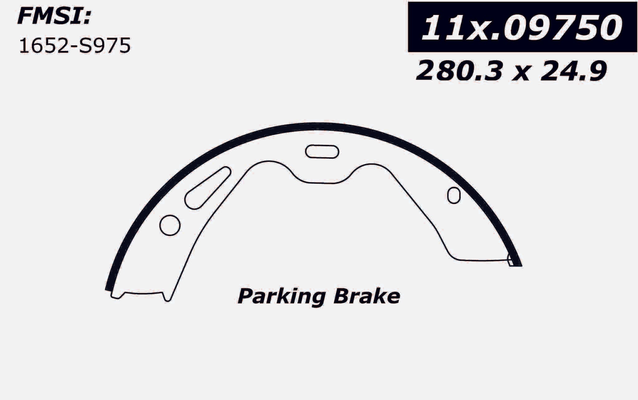 centric parts premium parking brake shoes  frsport 111.09750