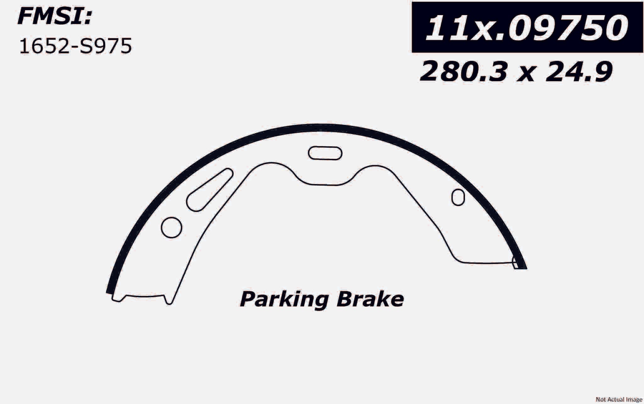 Stoptech PosiQuiet 2016-2017 Porsche 911 Series Carrera / Carrera S Premium Rear Parking Brake Shoe 111.09750