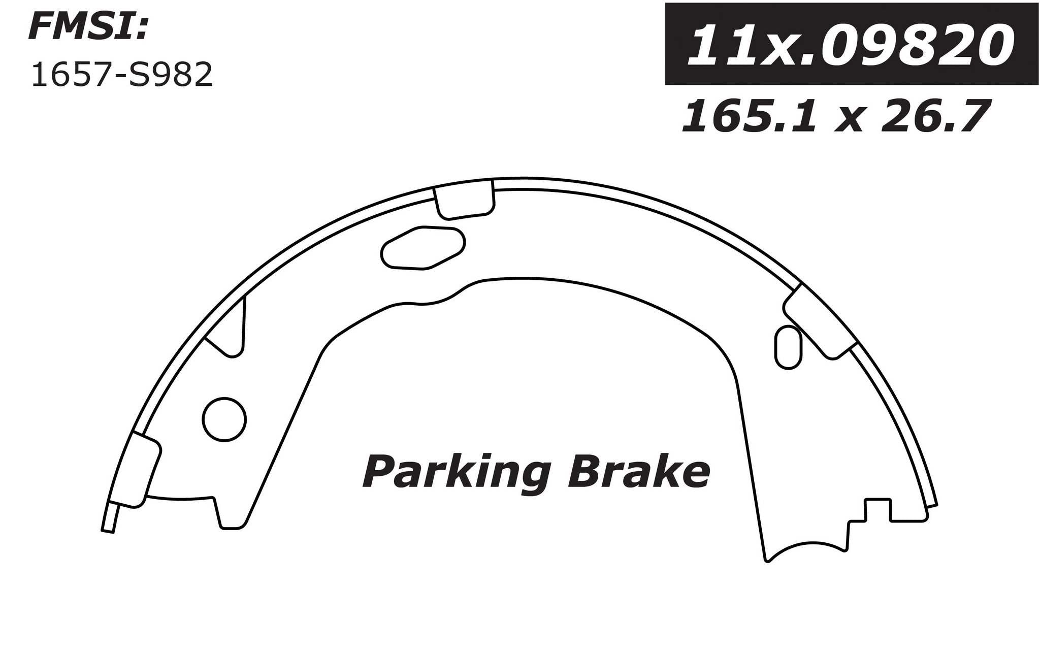 centric parts premium parking brake shoes  frsport 111.09820