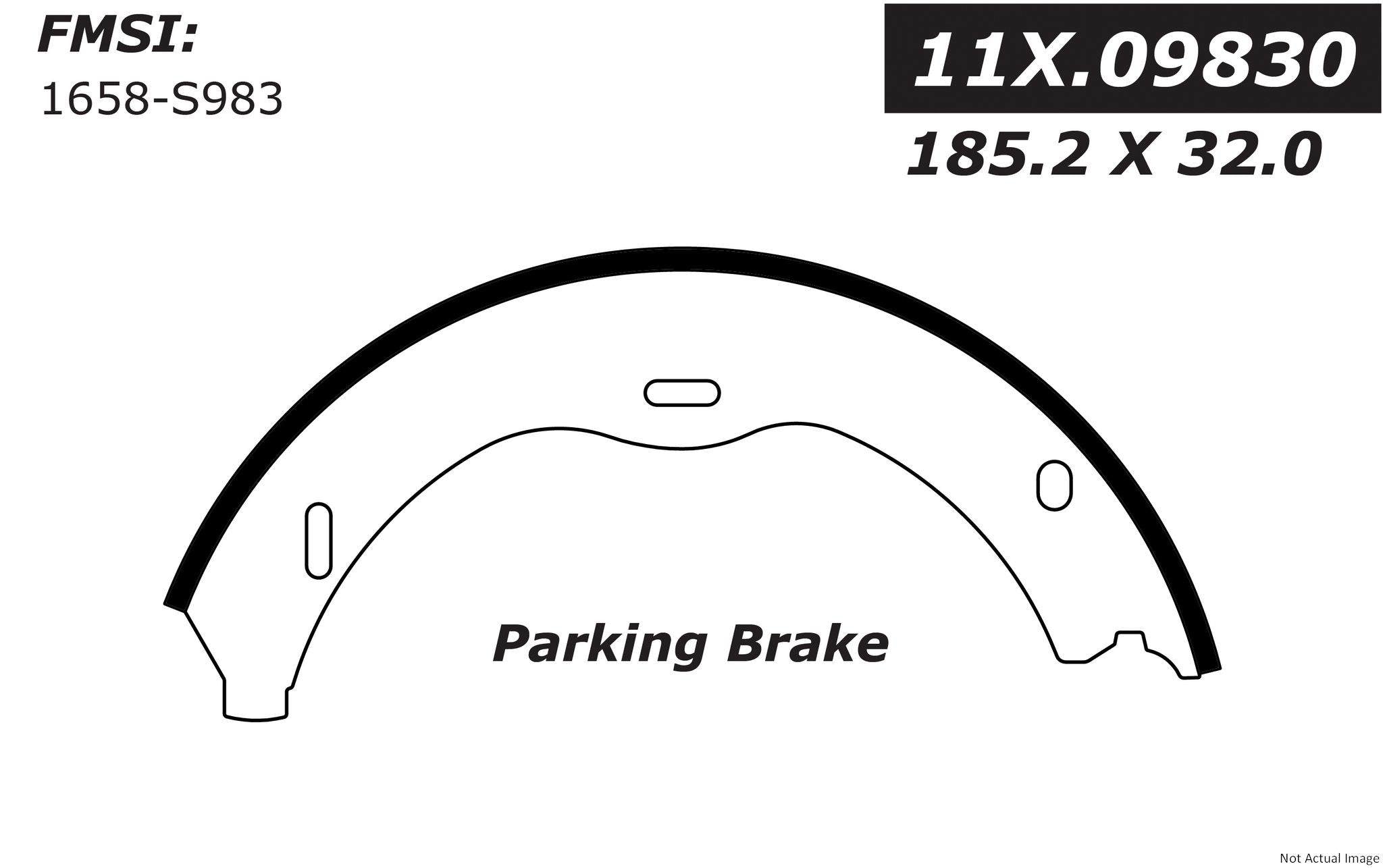 Stoptech Centric Premium Parking Brake Shoes - Rear PB 111.09830