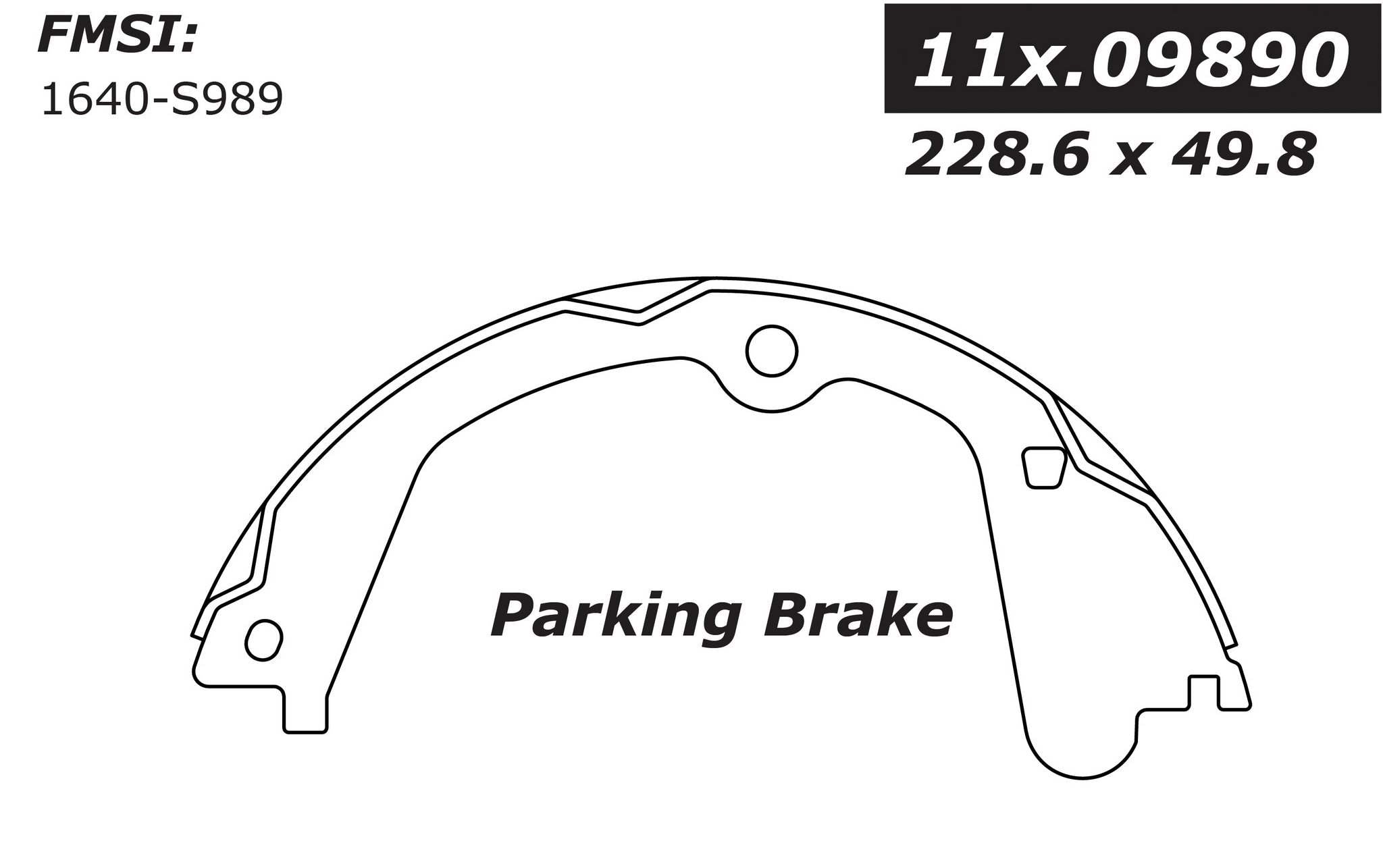 centric parts premium parking brake shoes  frsport 111.09890