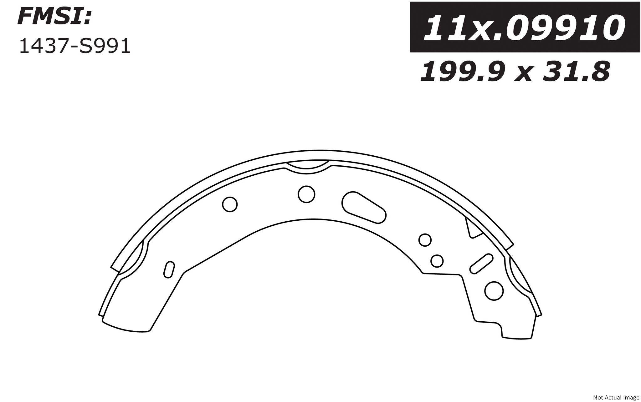 Stoptech Centric 11-17 Mazda 2 Premium Rear Drum Brake Shoes 111.09910