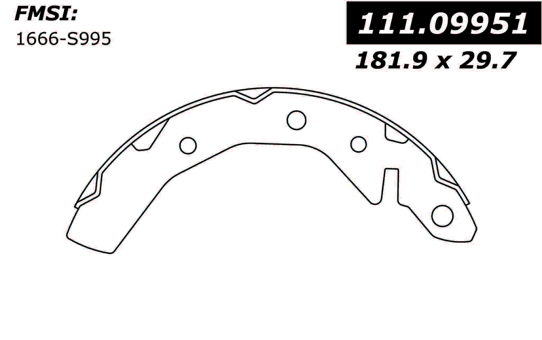 centric parts premium brake shoes  frsport 111.09951