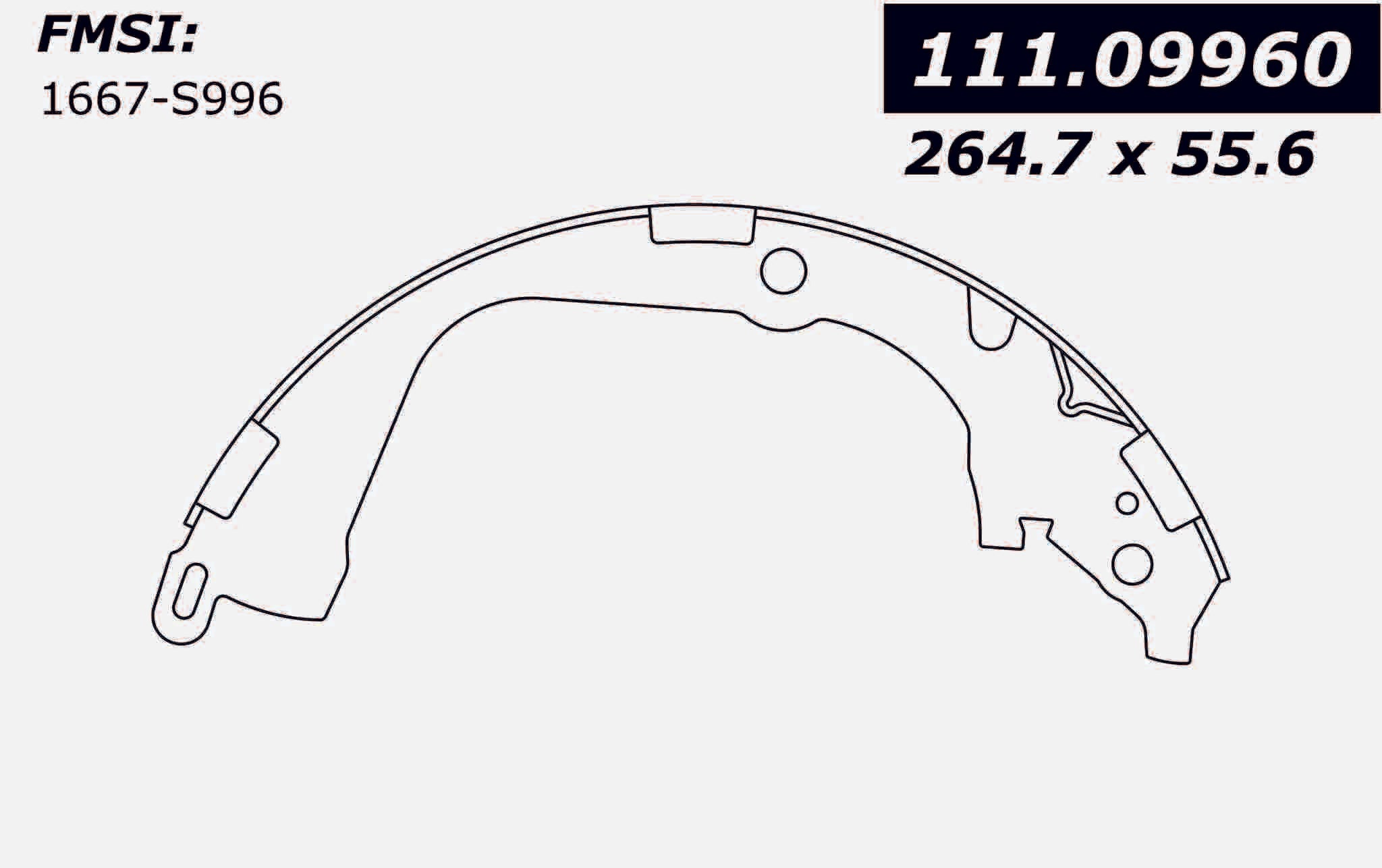 centric parts premium brake shoes  frsport 111.09960