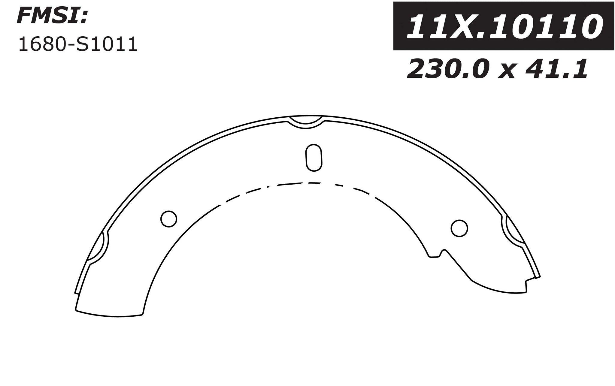 centric parts premium brake shoes  frsport 111.10110