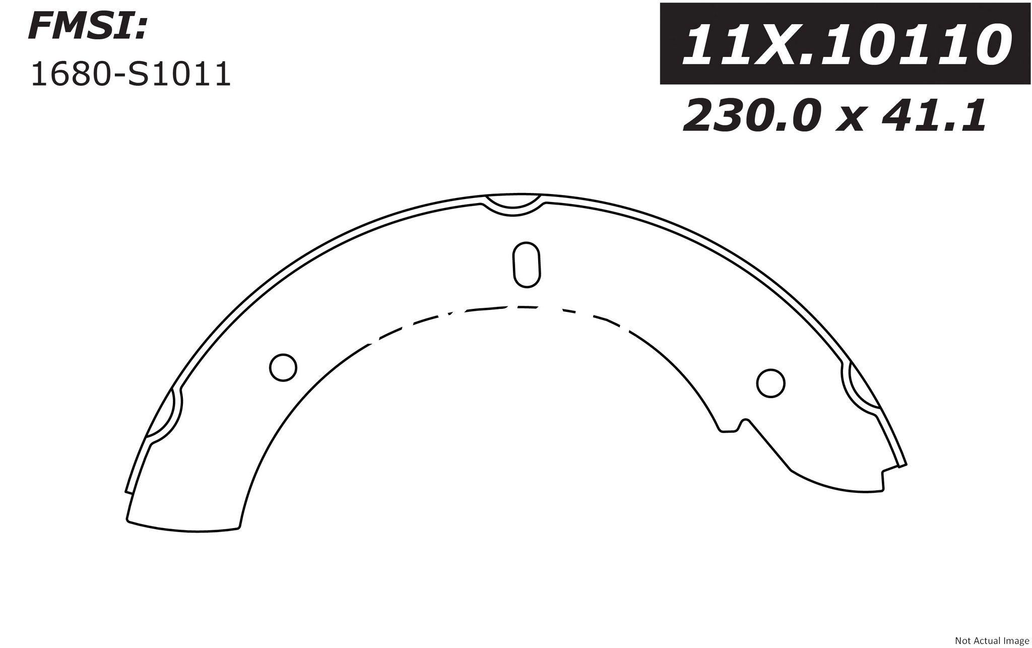 StopTech Premium Brake Shoes  top view frsport 111.10110