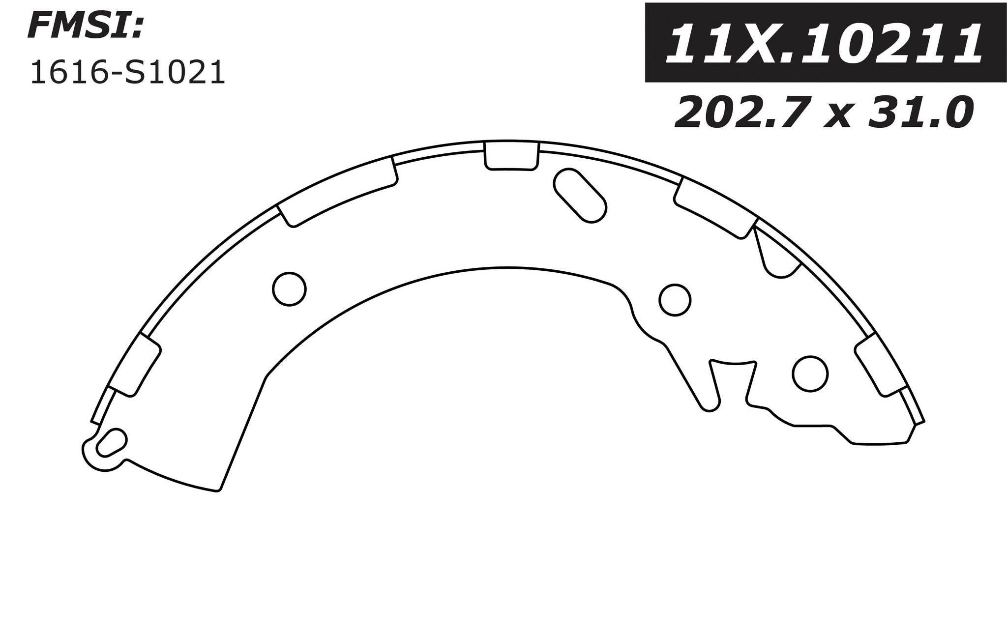 centric parts premium brake shoes  frsport 111.10211