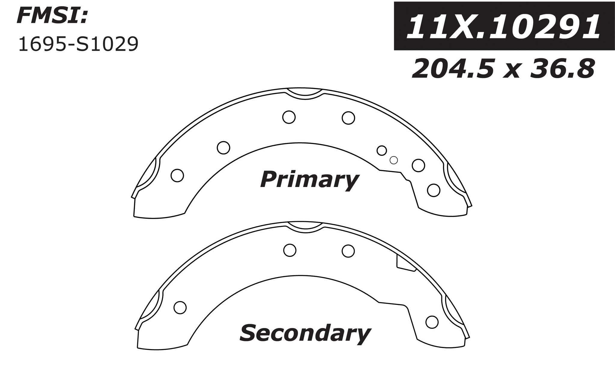 centric parts premium brake shoes  frsport 111.10291