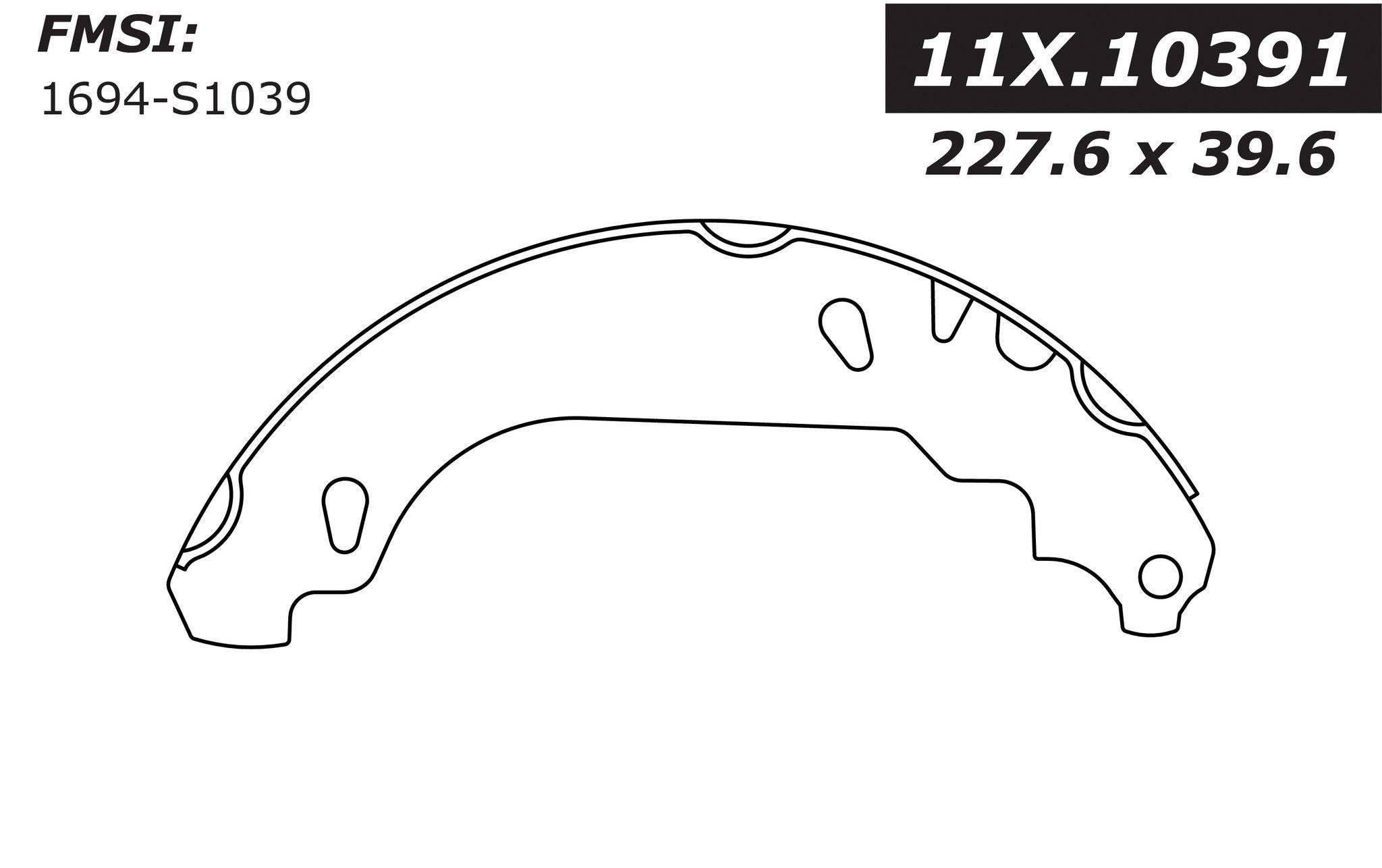 centric parts premium brake shoes  frsport 111.10391