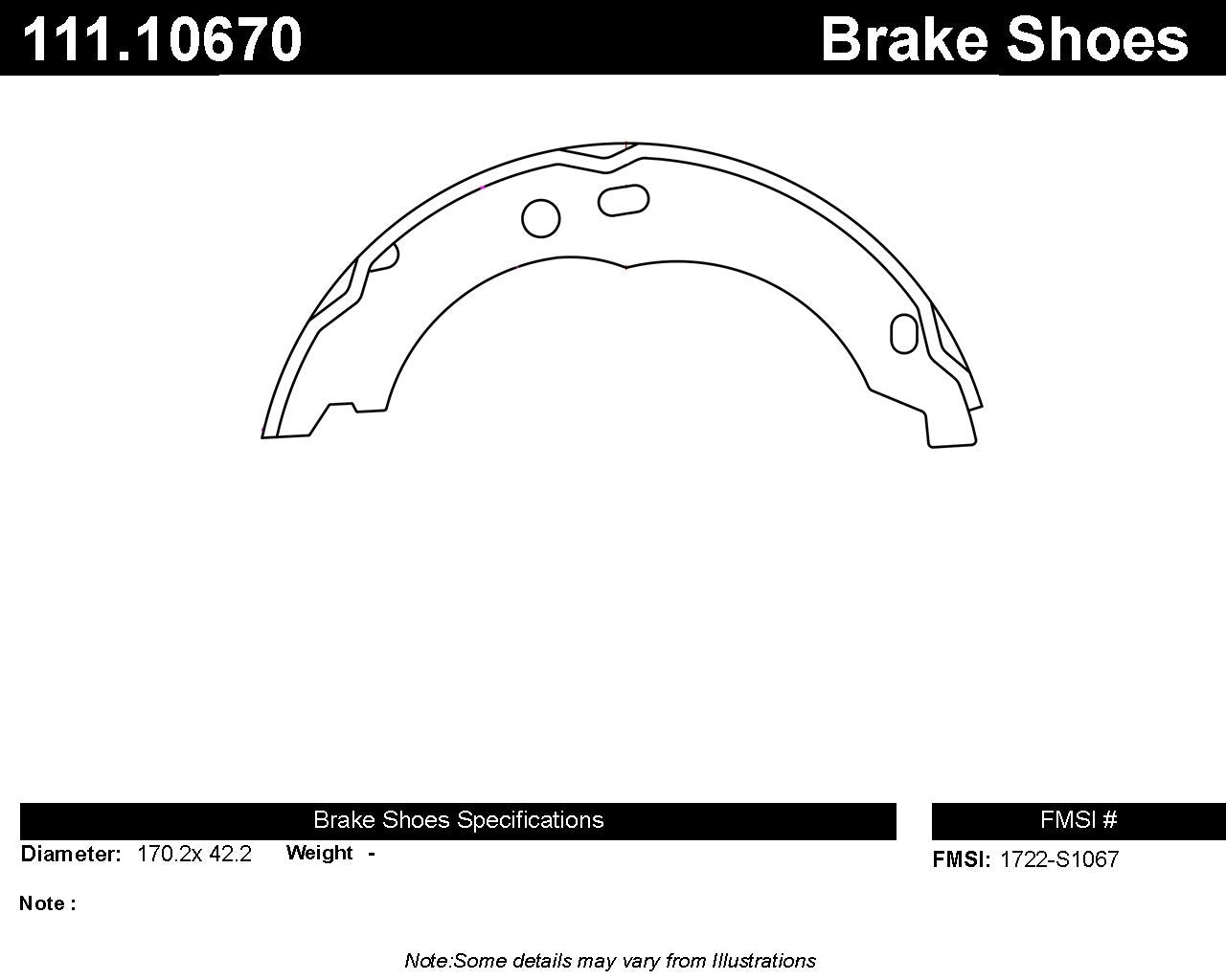 centric parts premium parking brake shoes  frsport 111.10670