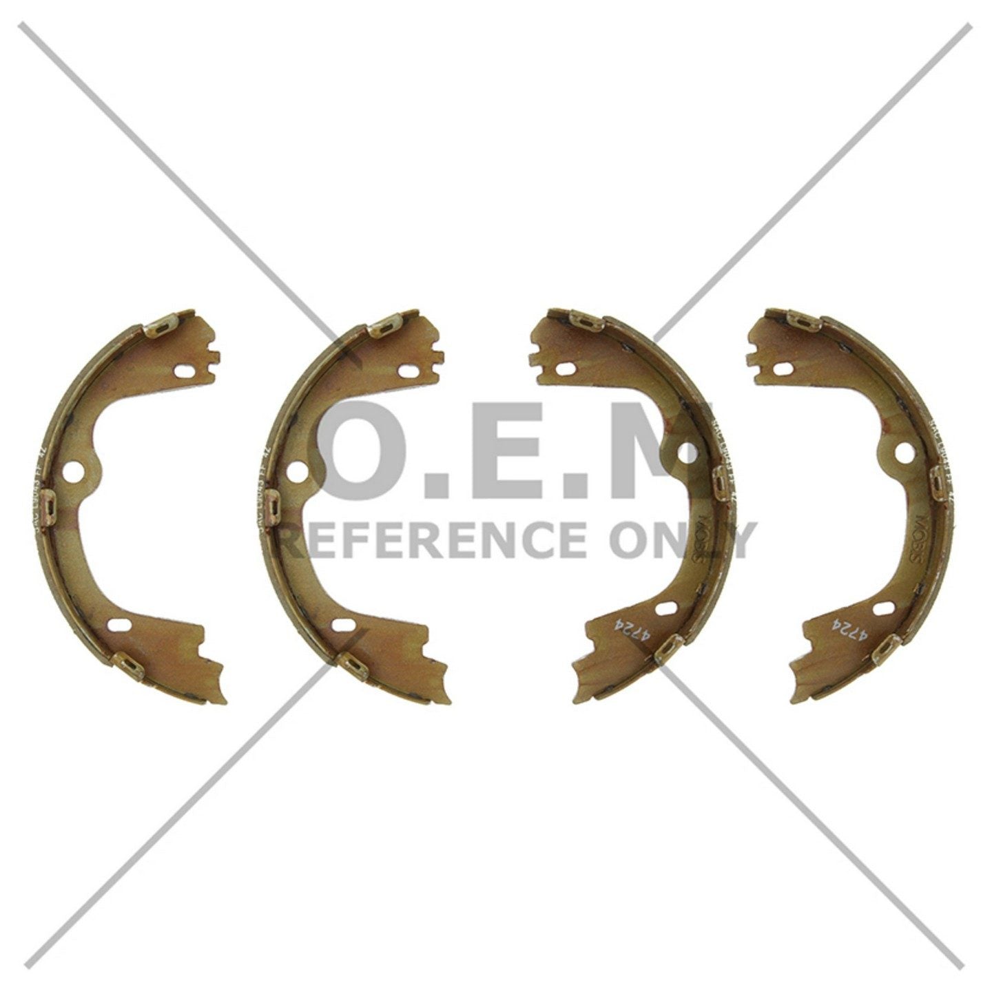 StopTech Premium Parking Brake Shoes  top view frsport 111.10780