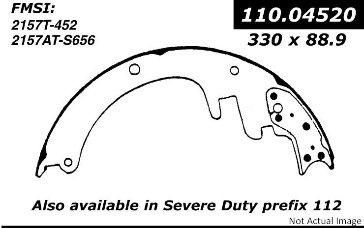 Stoptech Centric Heavy Duty Brake Shoes - Rear 112.04520