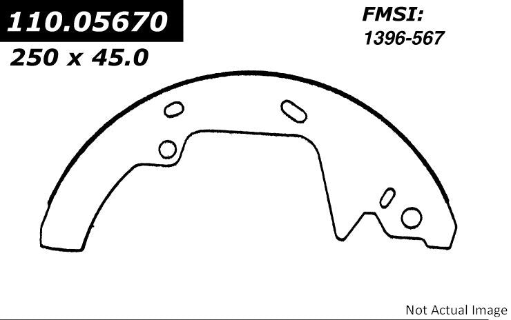 StopTech Heavy Duty Brake Shoes  top view frsport 112.05670