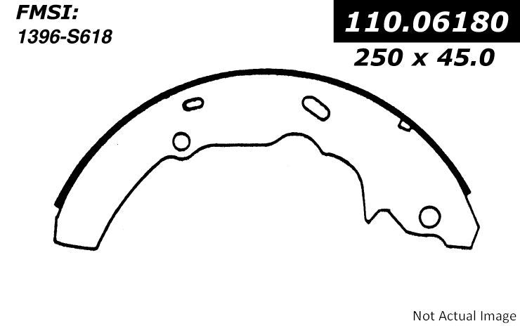 StopTech Heavy Duty Brake Shoes  top view frsport 112.06180