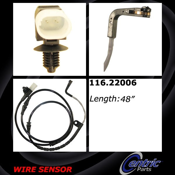 StopTech Brake Pad Sensor Wires  top view frsport 116.22006