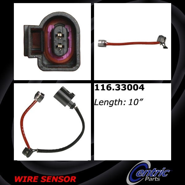 Stoptech Centric 03-10 Porsche Cayenne 04-13 Volkswagen Touareg Rear Brake Pad Sensor 116.33004