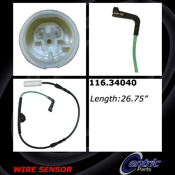 centric parts disc brake pad wear sensor  frsport 116.34040