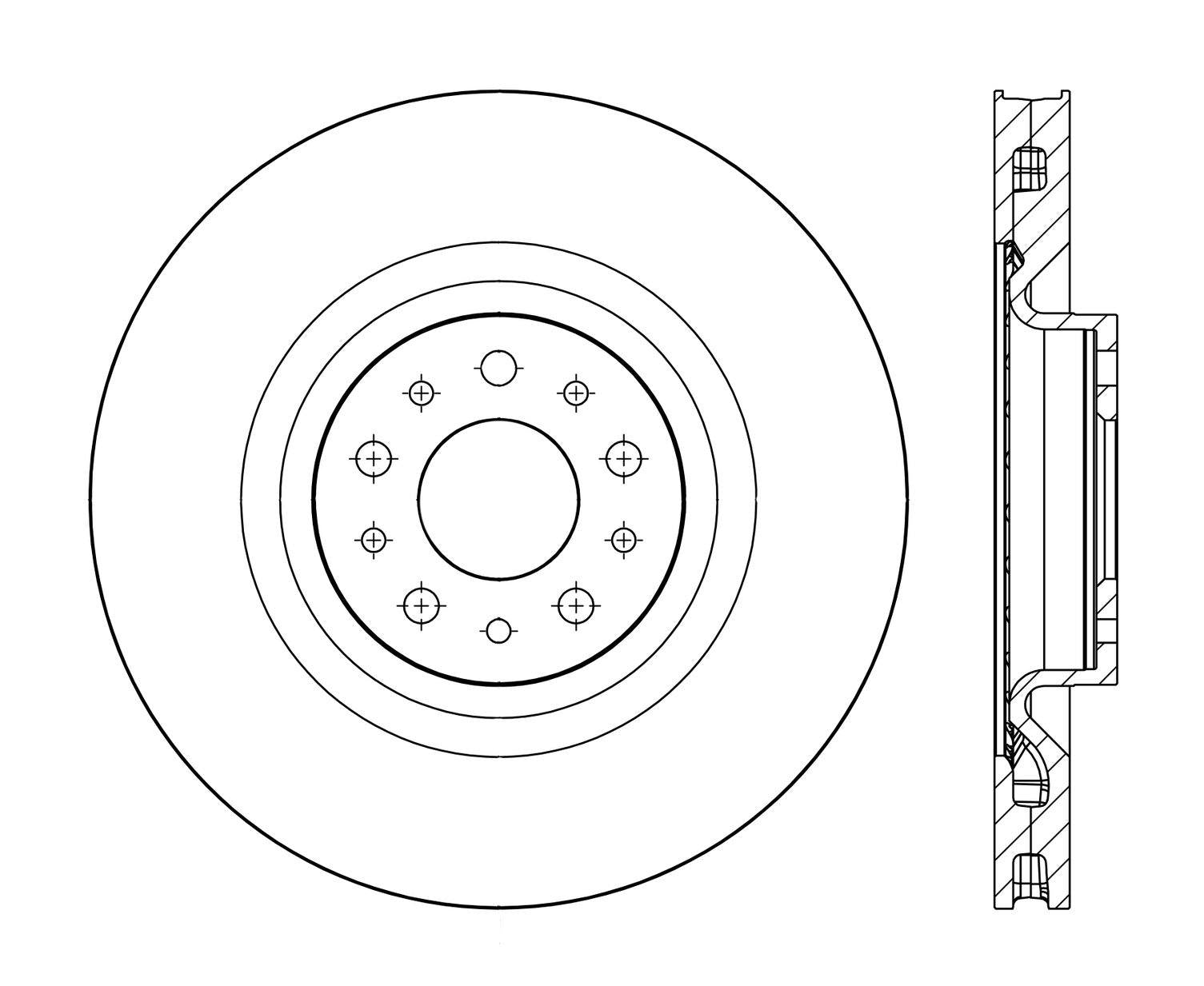 centric parts premium brake rotor  frsport 120.04006