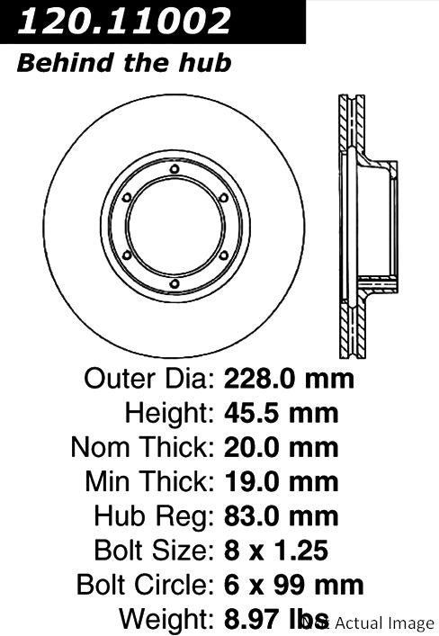 Stoptech Centric Performance Brake Rotor 120.11002