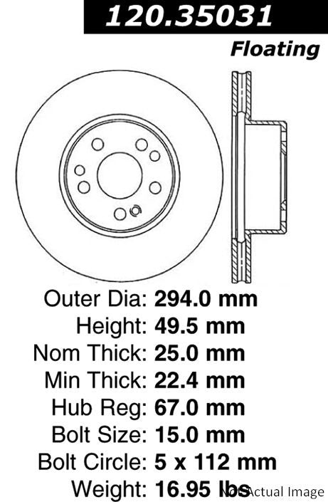 Centric Parts Disc Brake Rotor  top view frsport 120.35031