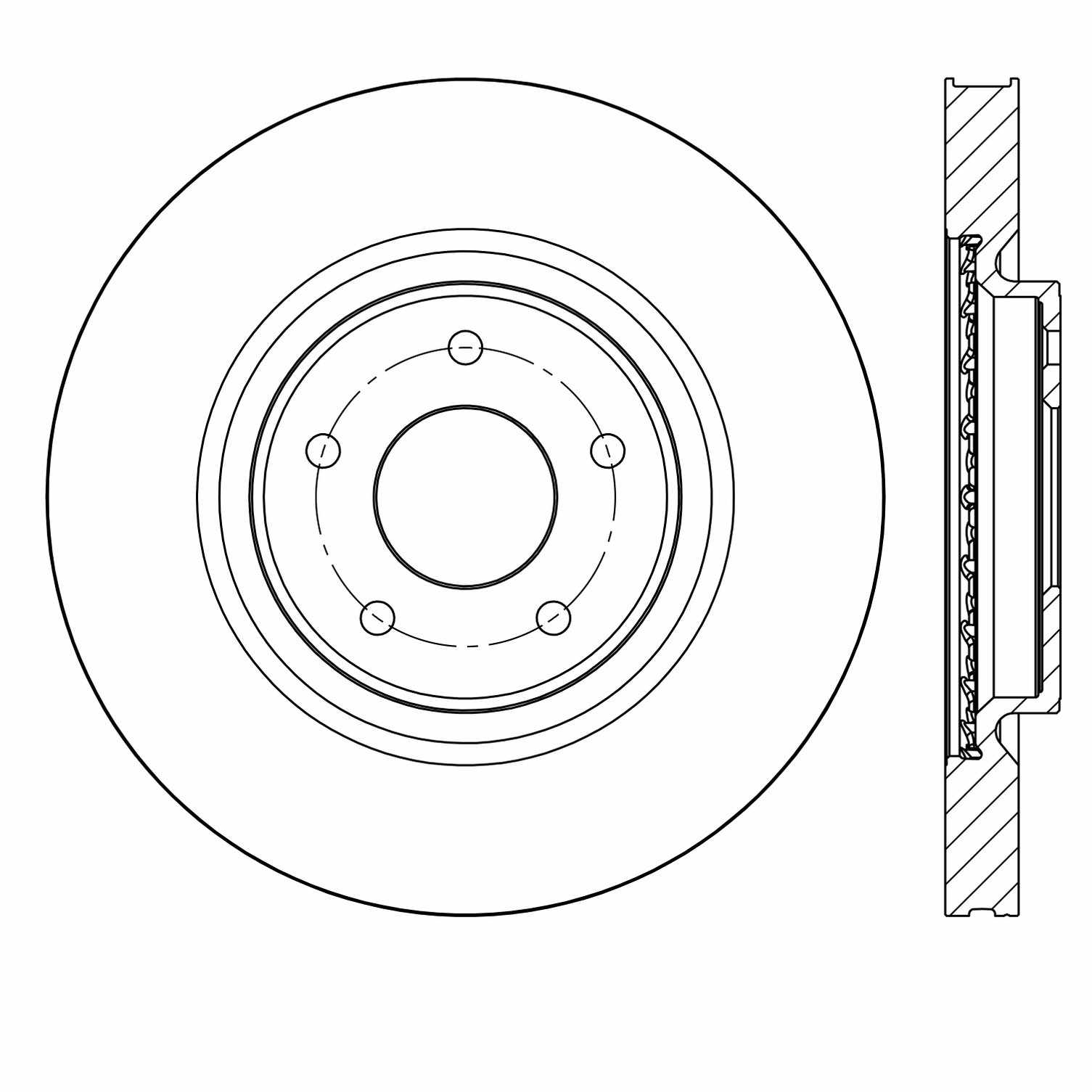 centric parts premium brake rotor  frsport 120.42117