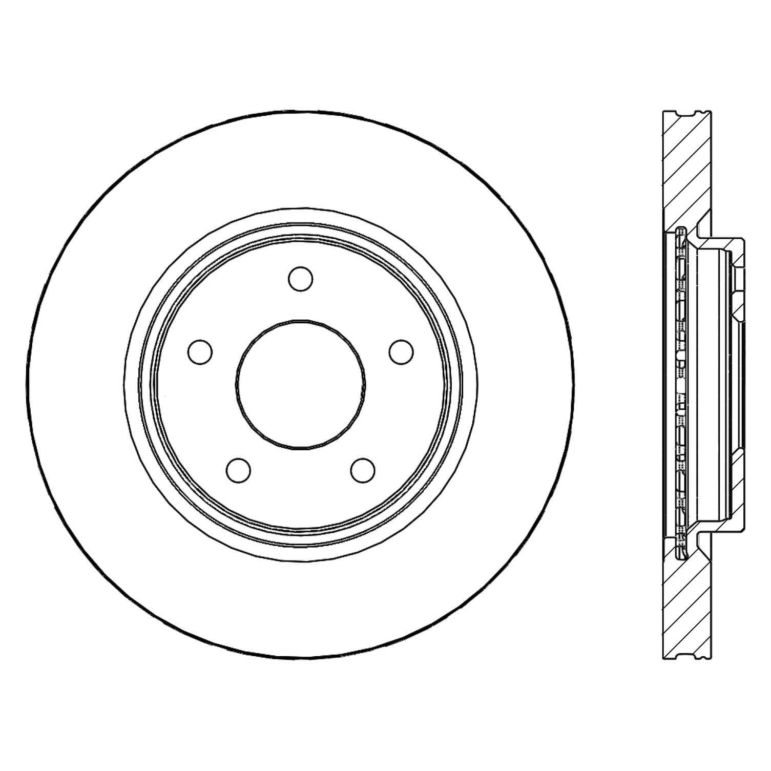 centric parts premium brake rotor  frsport 120.42126