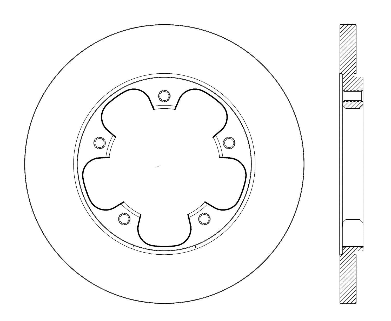 centric parts premium brake rotor  frsport 120.65145