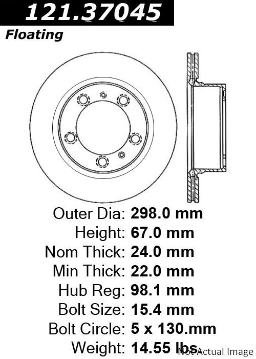 C-Tek Disc Brake Rotor  top view frsport 121.37045