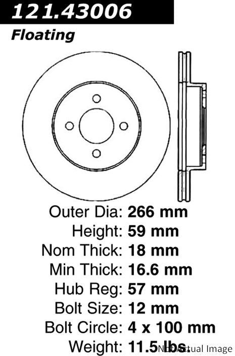 C-Tek Standard Brake Rotor  top view frsport 121.43006