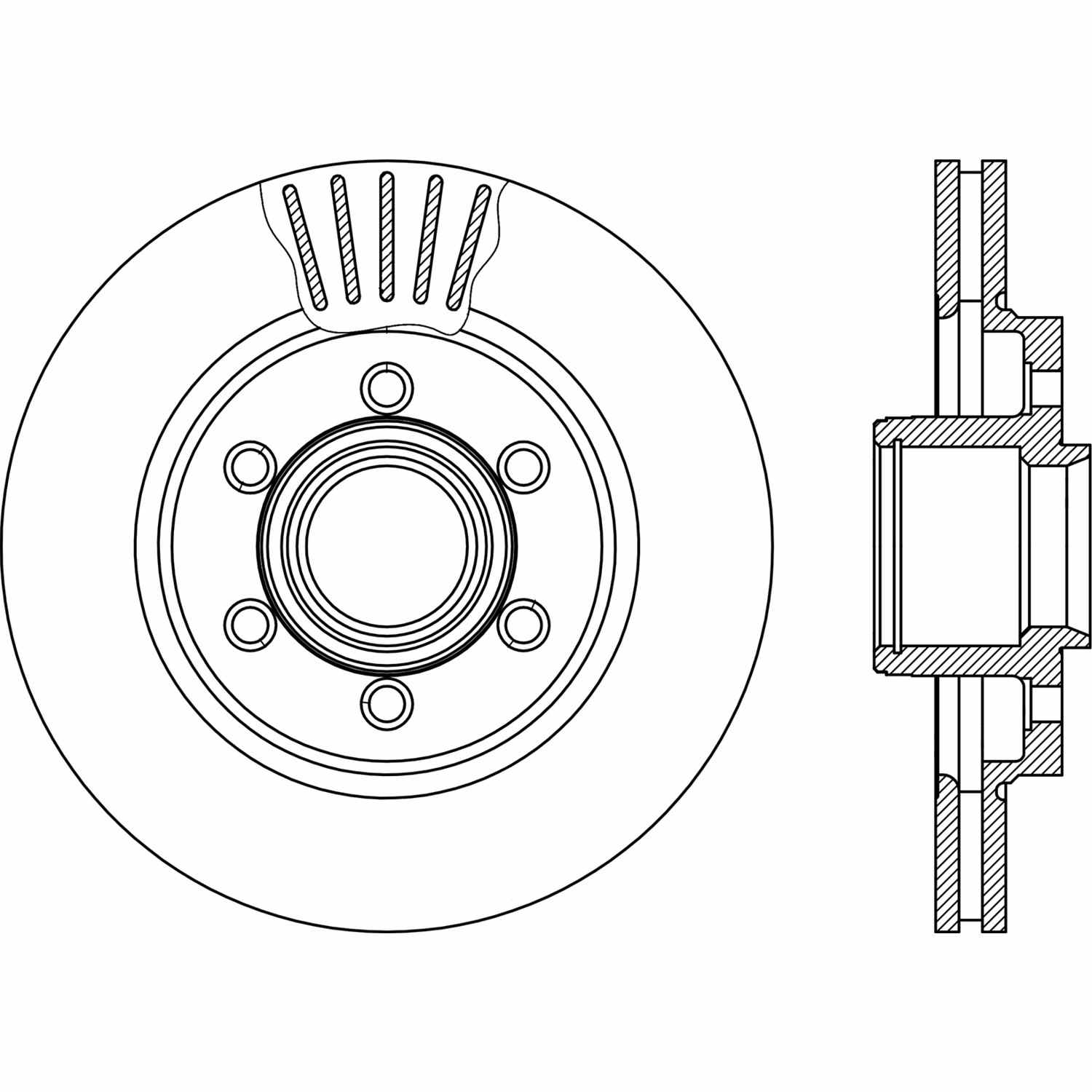 c-tek standard brake rotor  frsport 121.65128