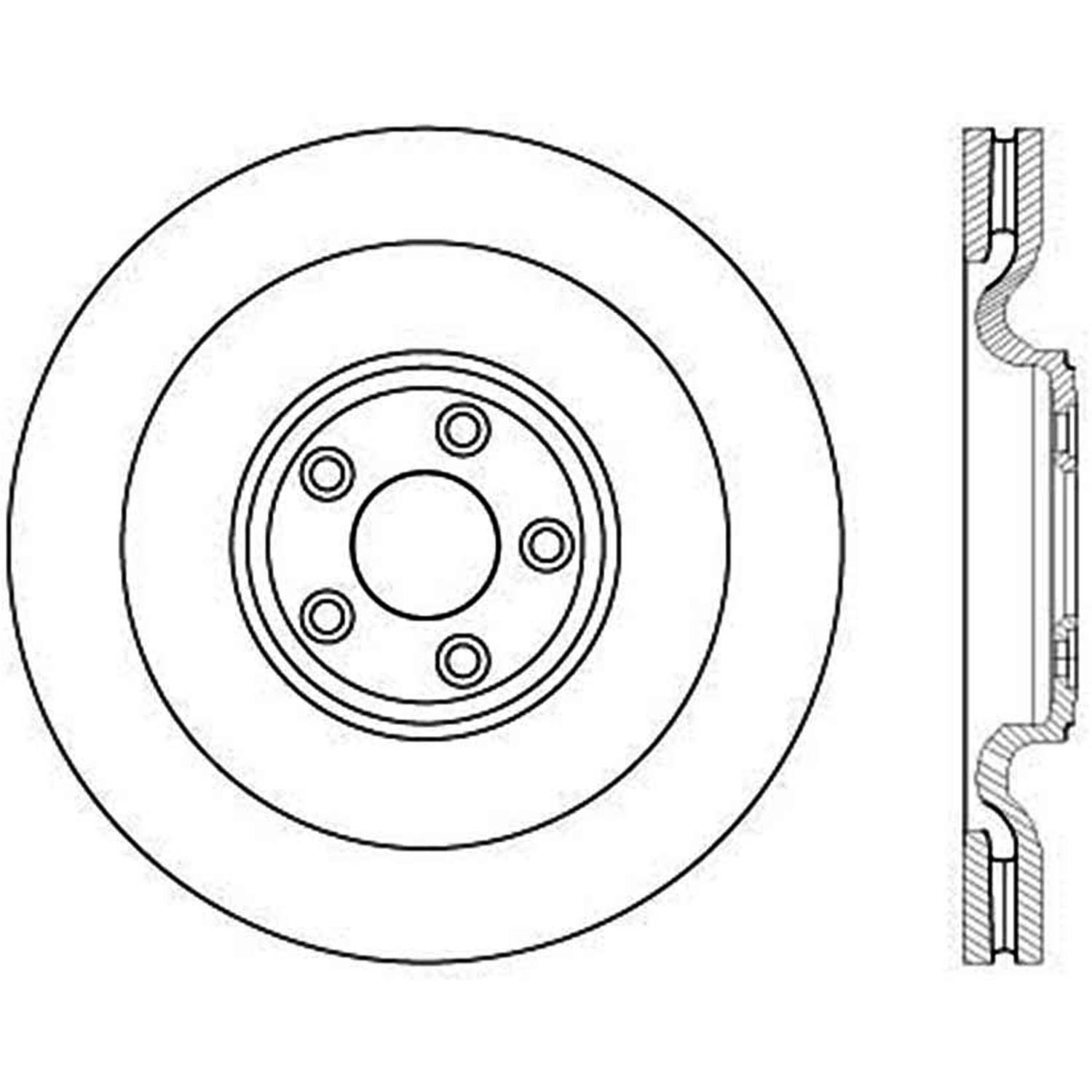 centric parts premium high carbon alloy brake rotor  frsport 125.20030