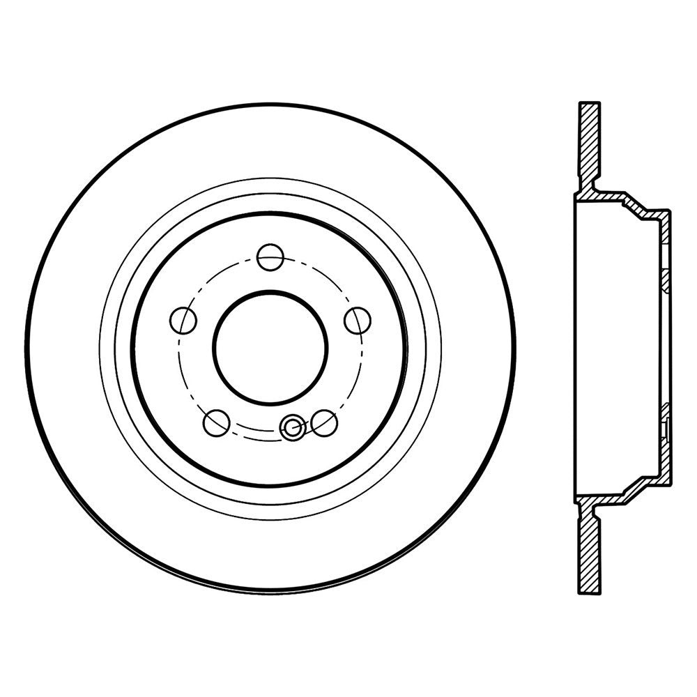 centric parts premium high carbon alloy brake rotor  frsport 125.35098