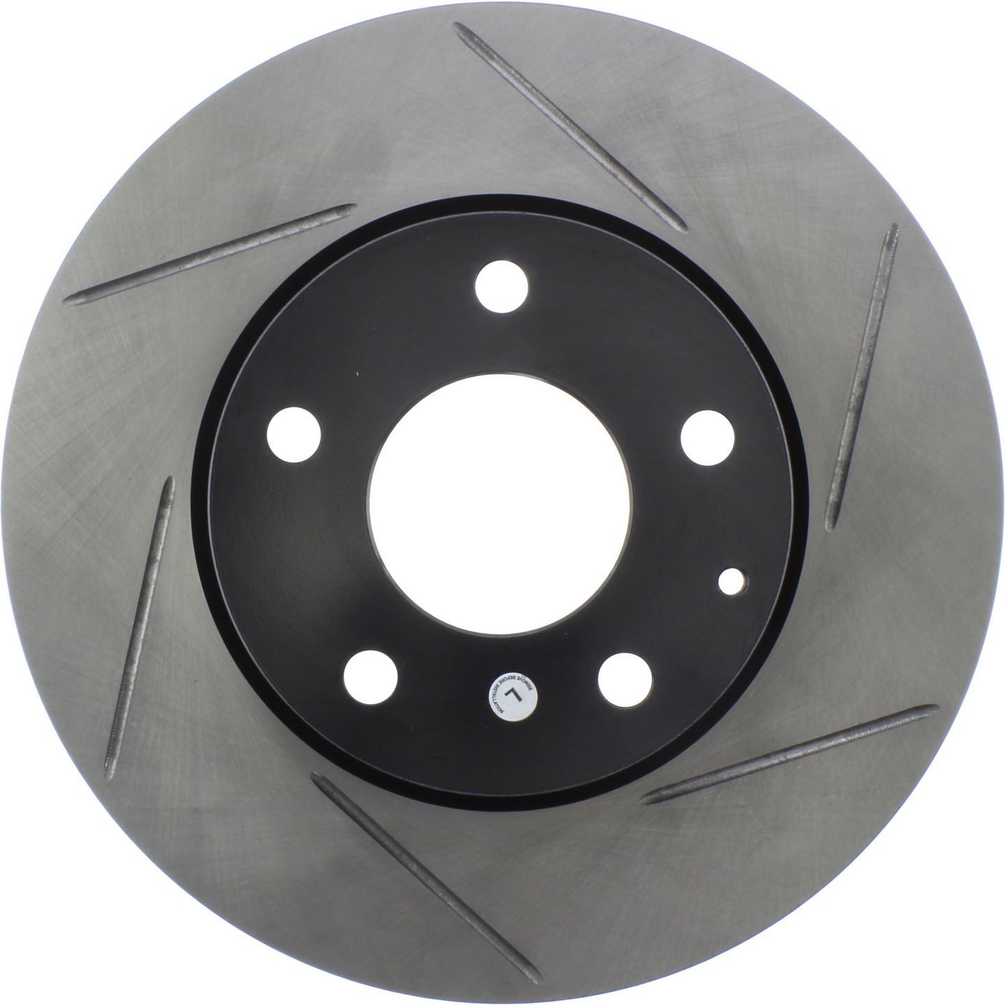 StopTech Sport Slotted Brake Rotor Front Left  top view frsport 126.45088SL