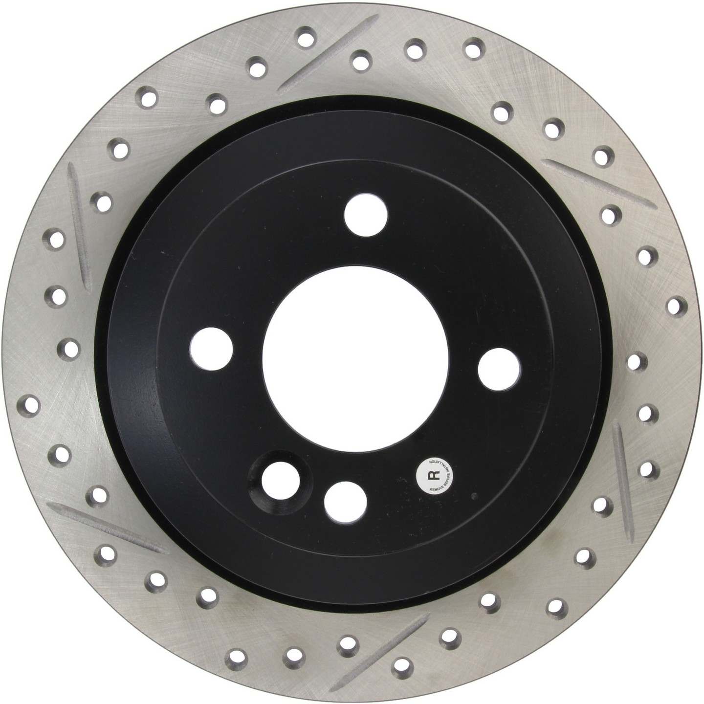 StopTech Sport Drilled & Slotted Brake Rotor Rear Right  top view frsport 127.34066R