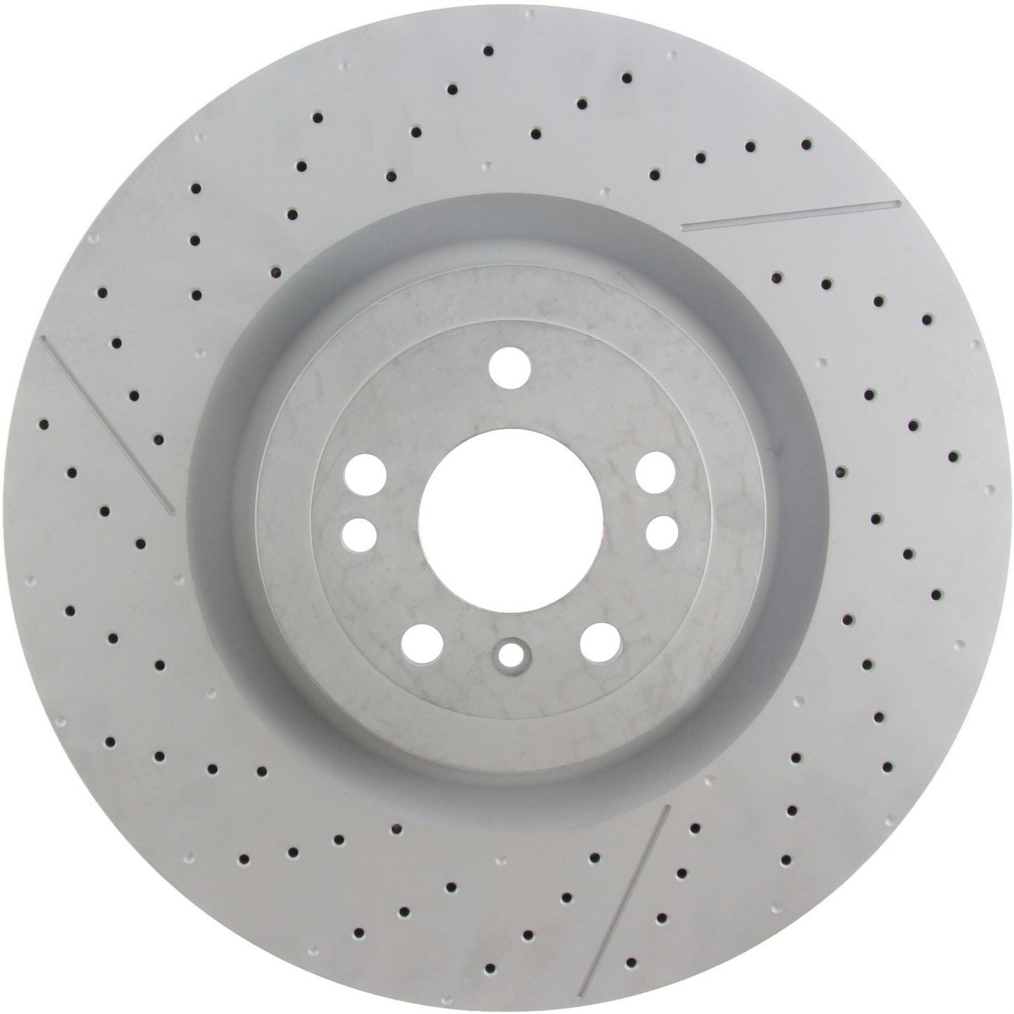 Centric Parts Premium OE Style Drilled and Slotted Brake Rotor  top view frsport 127.35130