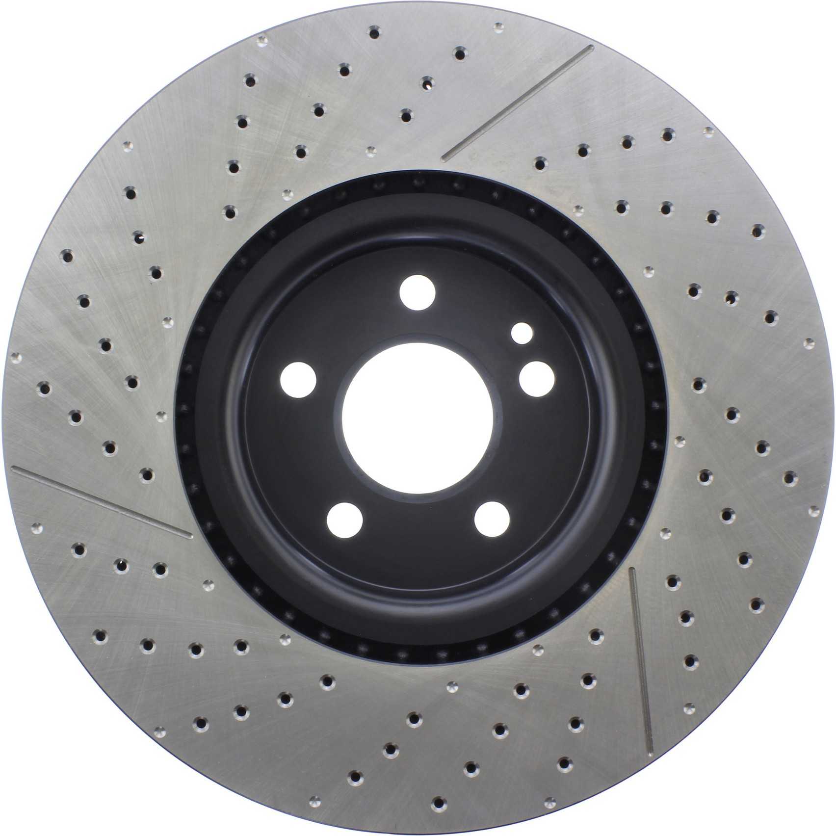 Stoptech Centric 14-19 Mercedes CLA45 AMG / 14-19 Mercedes GLA45 AMG Slotted & Drilled Frt Sport Brake Rotor 127.35158