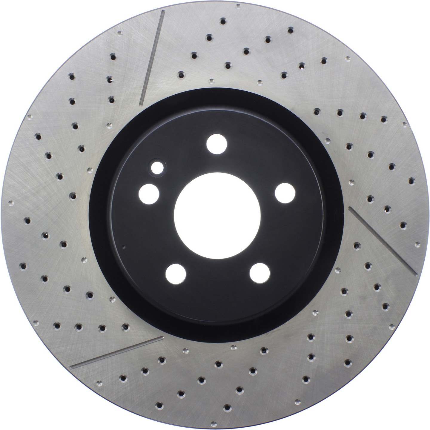 StopTech Premium OE Style Drilled and Slotted Brake Rotor  top view frsport 127.35158