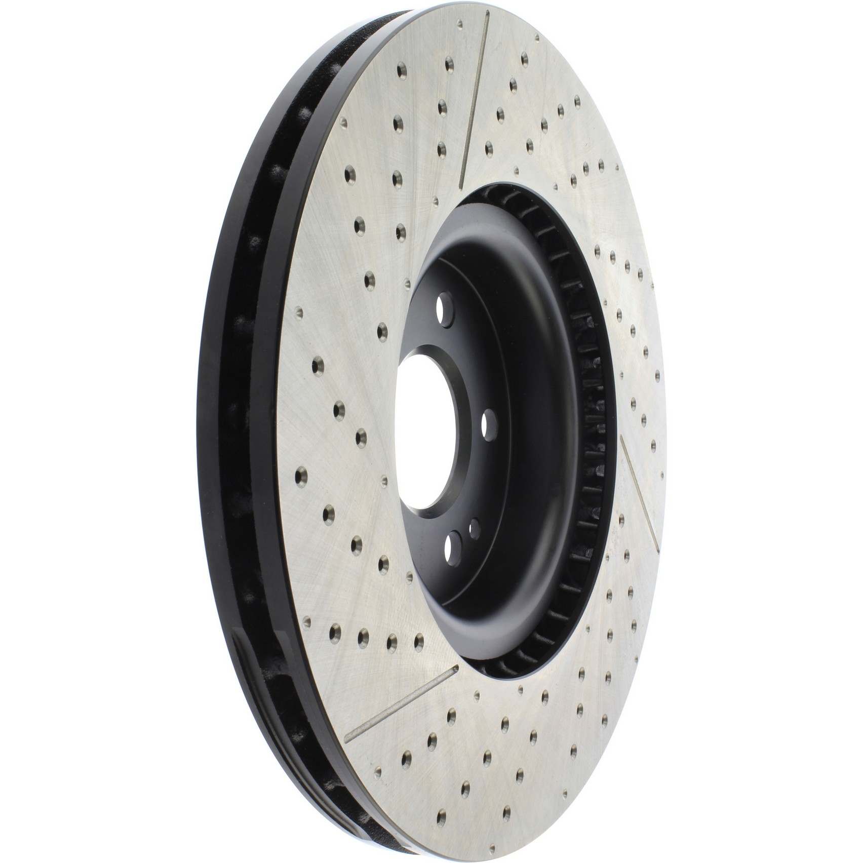 Stoptech Centric 14-19 Mercedes CLA45 AMG / 14-19 Mercedes GLA45 AMG Slotted & Drilled Frt Sport Brake Rotor 127.35158