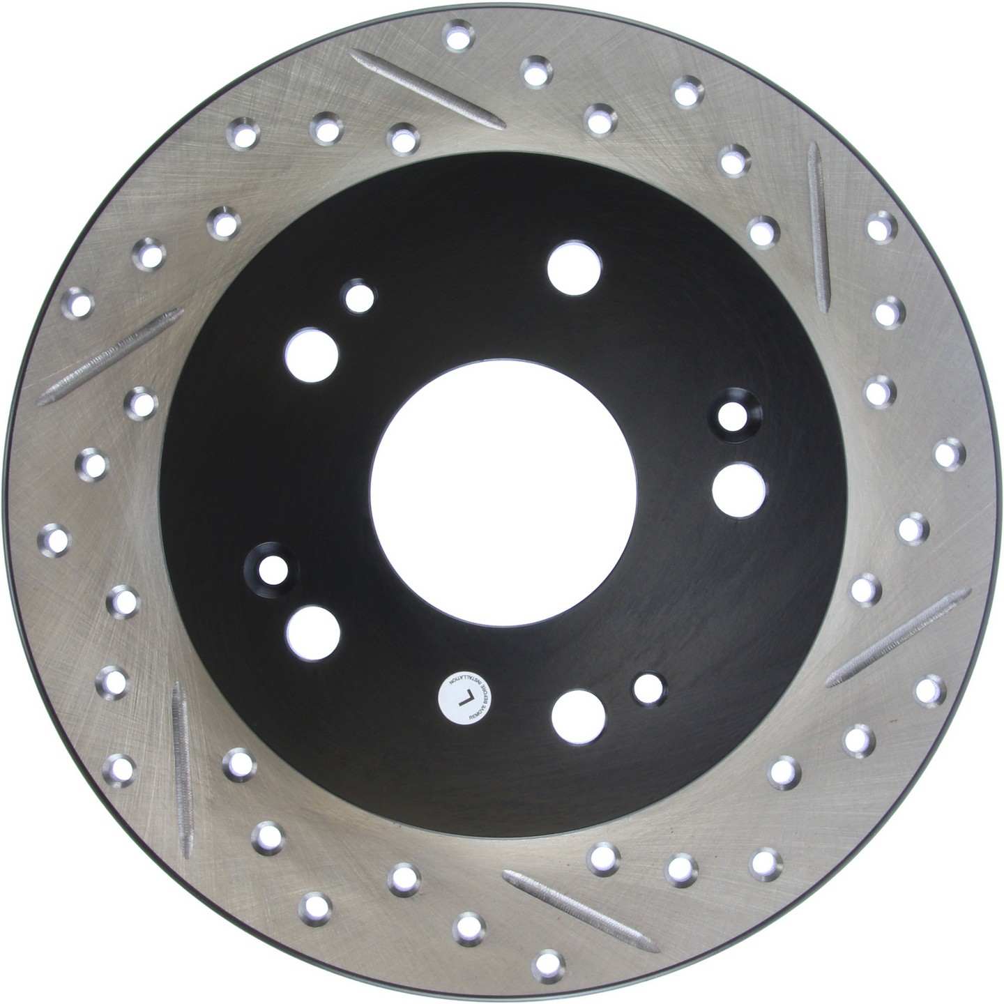 StopTech Sport Drilled & Slotted Brake Rotor Rear Left  top view frsport 127.40040L