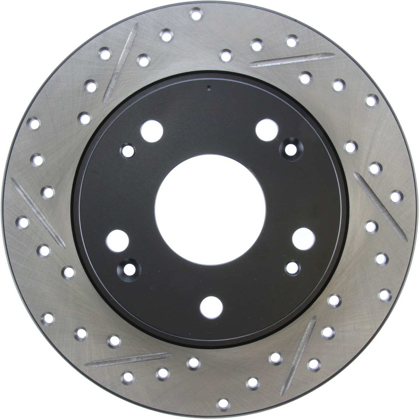 StopTech Sport Drilled & Slotted Brake Rotor Rear Right  top view frsport 127.40055R