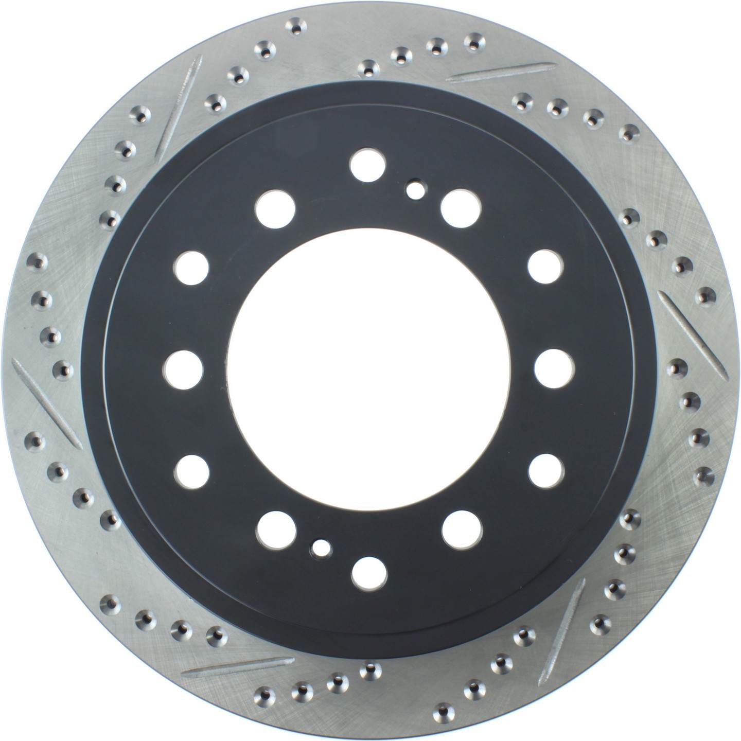 stoptech sport drilled & slotted brake rotor rear right  frsport 127.44128r