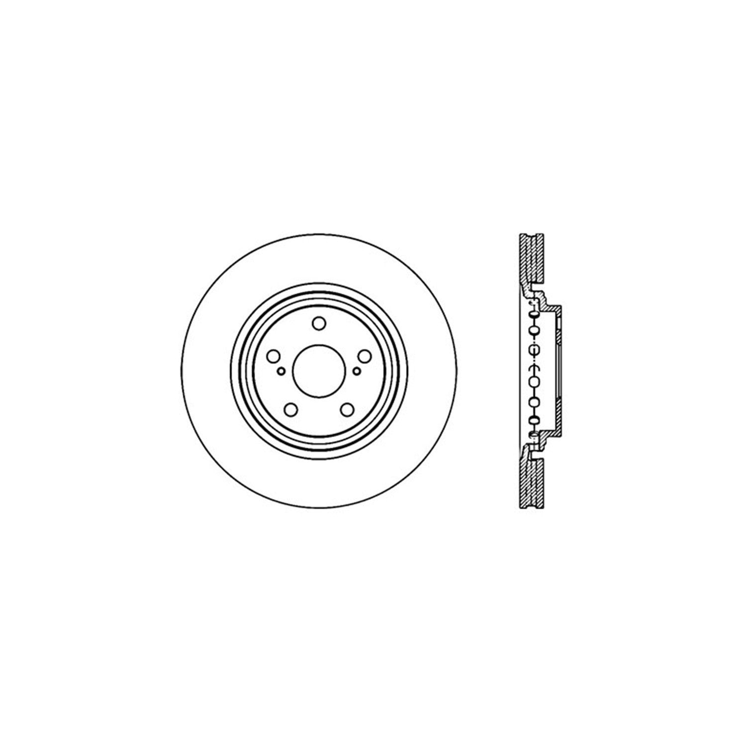 stoptech sport drilled & slotted brake rotor front left  frsport 127.44158l