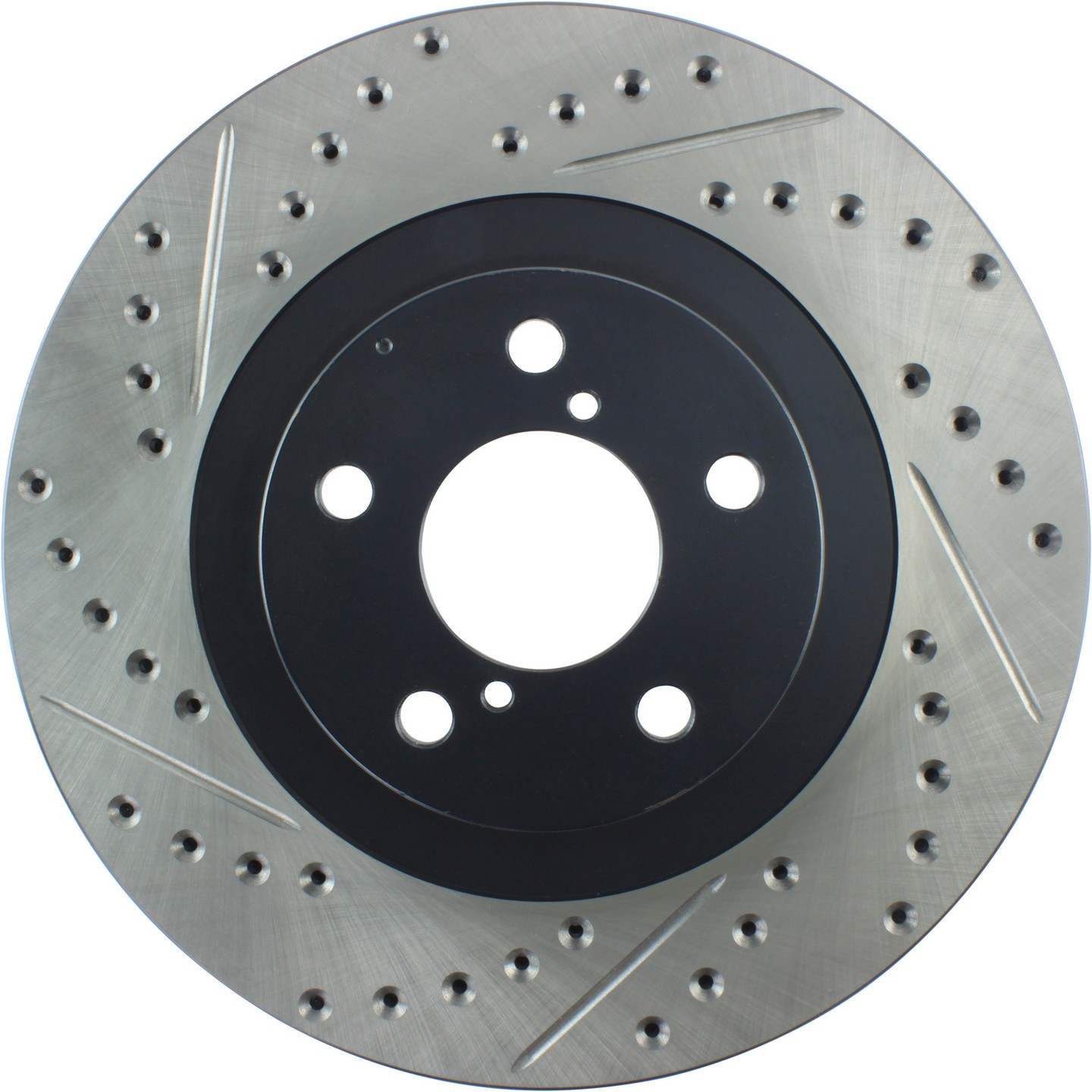 StopTech Sport Drilled & Slotted Brake Rotor Front Right  top view frsport 127.47018R