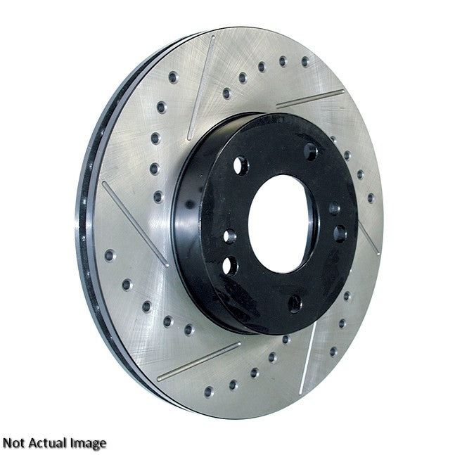 StopTech Sport Drilled & Slotted Brake Rotor Rear Left  top view frsport 127.47032L