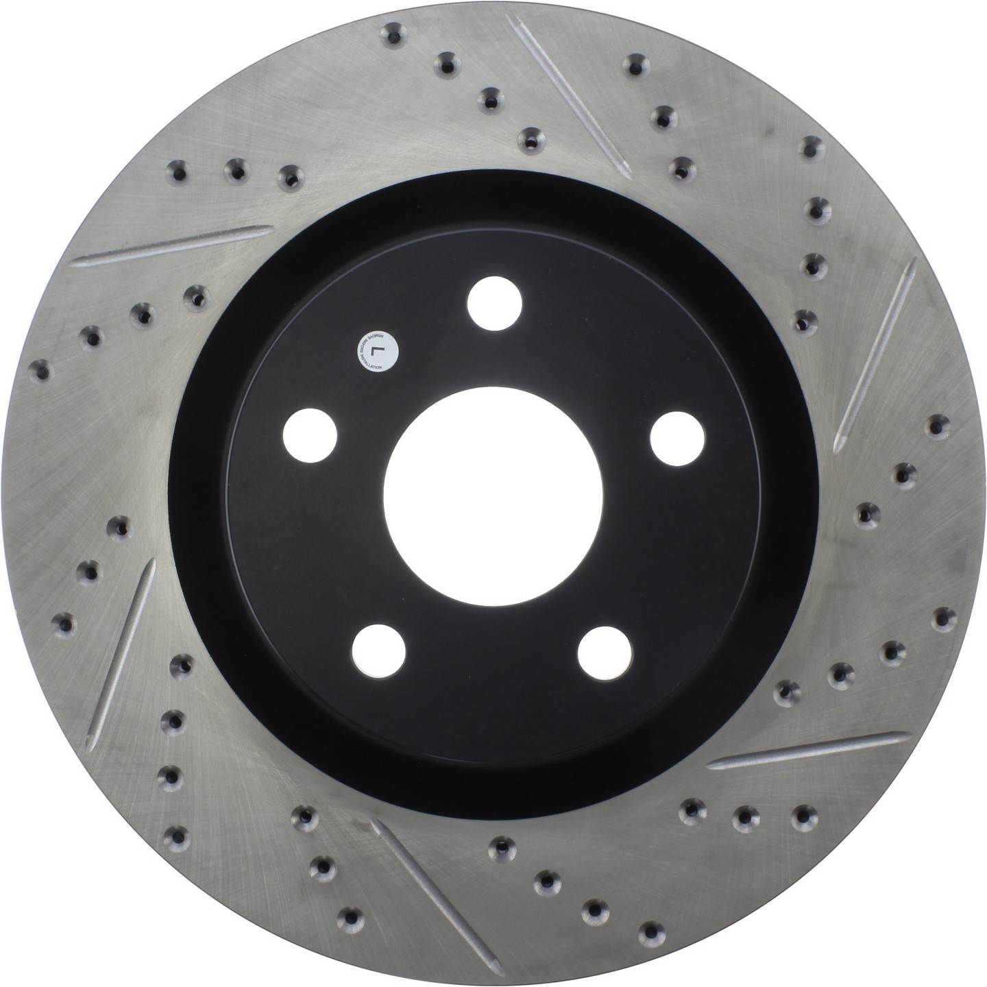 StopTech Sport Drilled & Slotted Brake Rotor Front Left  top view frsport 127.62114L