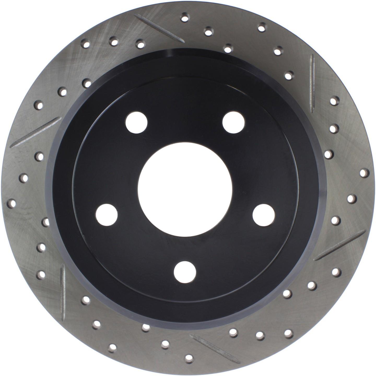 StopTech Sport Drilled & Slotted Brake Rotor Rear Left  top view frsport 127.67067L