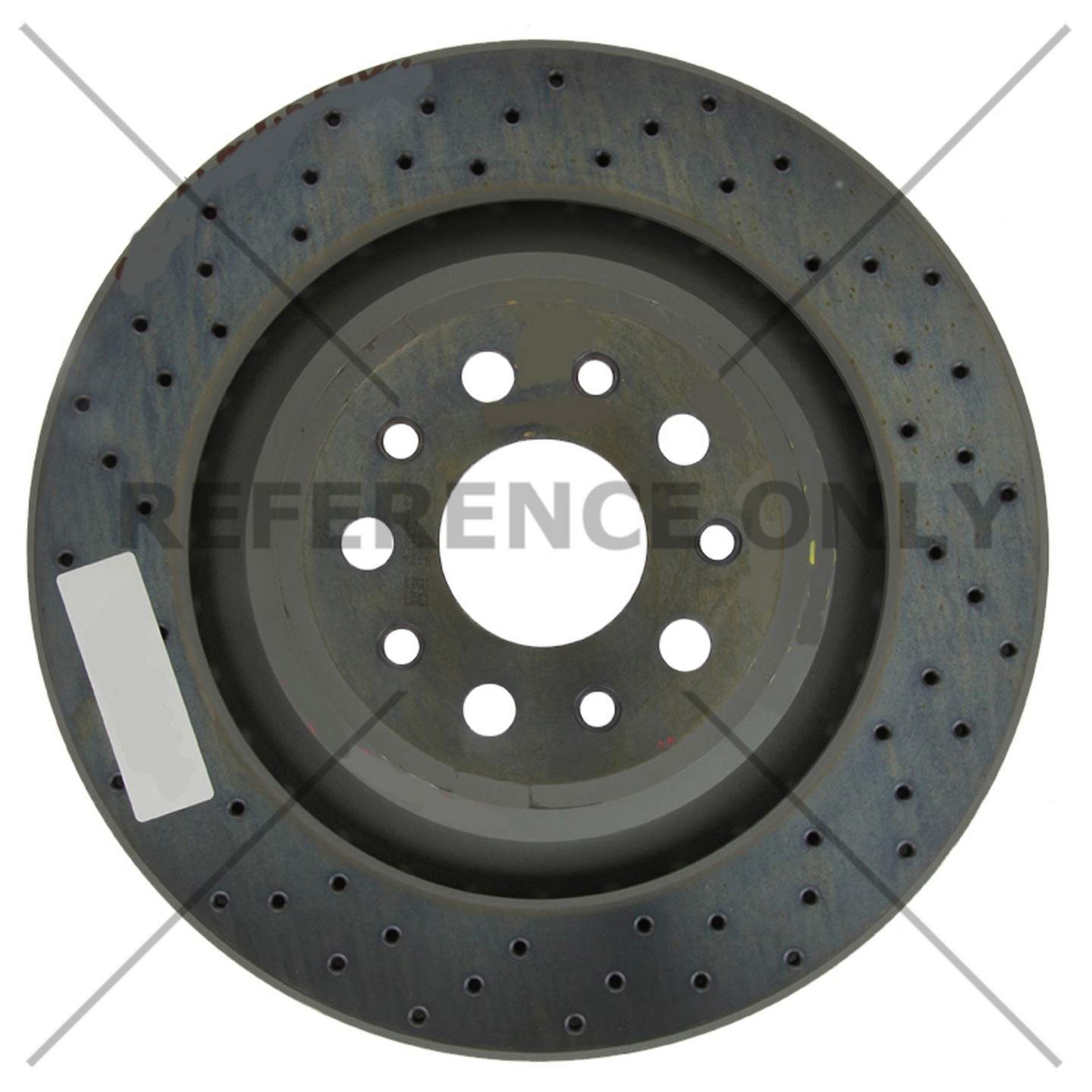 Centric Parts Premium OE Style Drilled  Brake Rotor  top view frsport 128.07005