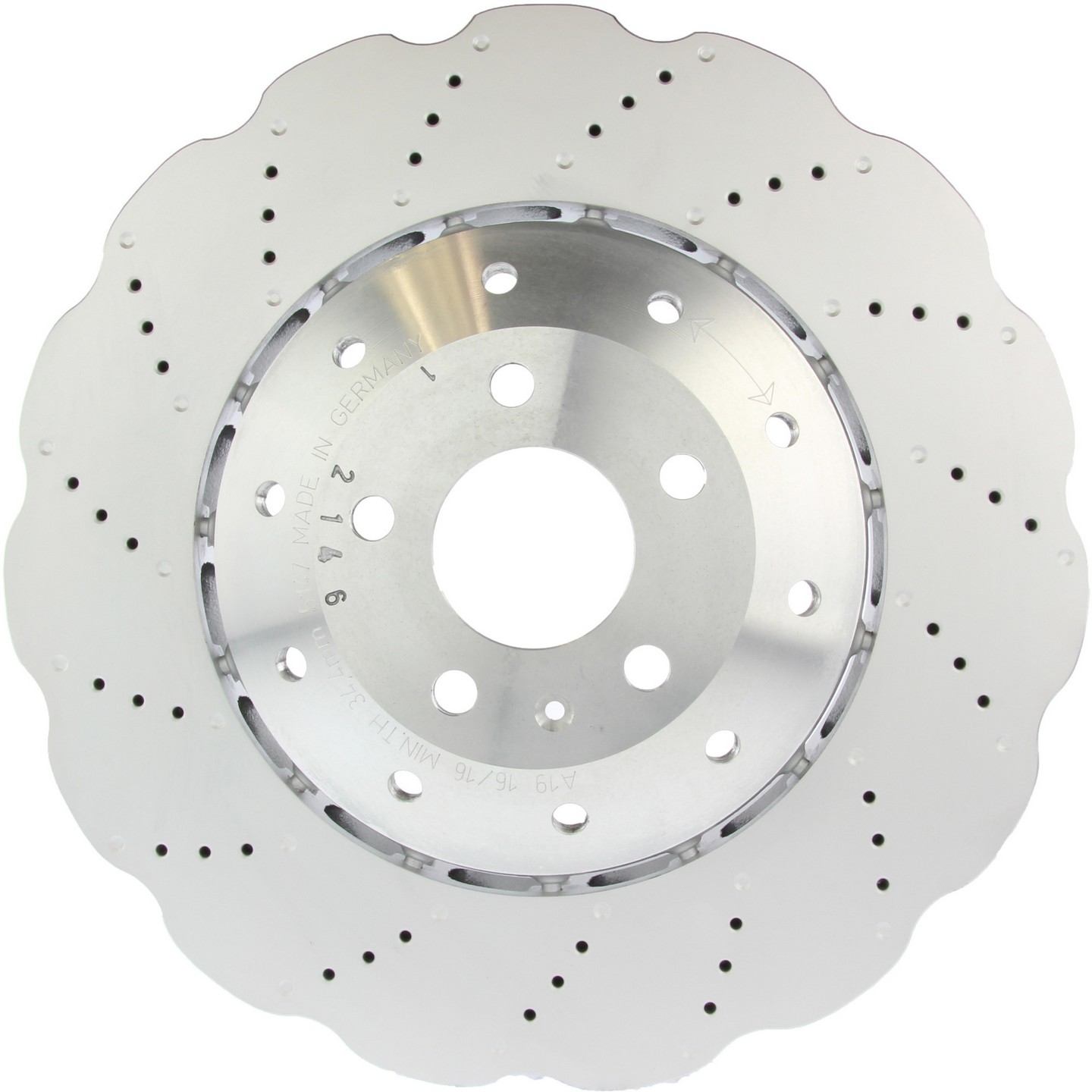 Centric Parts Premium OE Style Drilled  Brake Rotor  top view frsport 128.33152