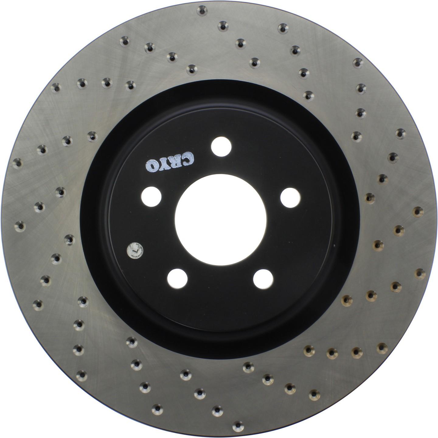 StopTech Sport Cross Drilled Brake Rotor Front Left  top view frsport 128.61089L